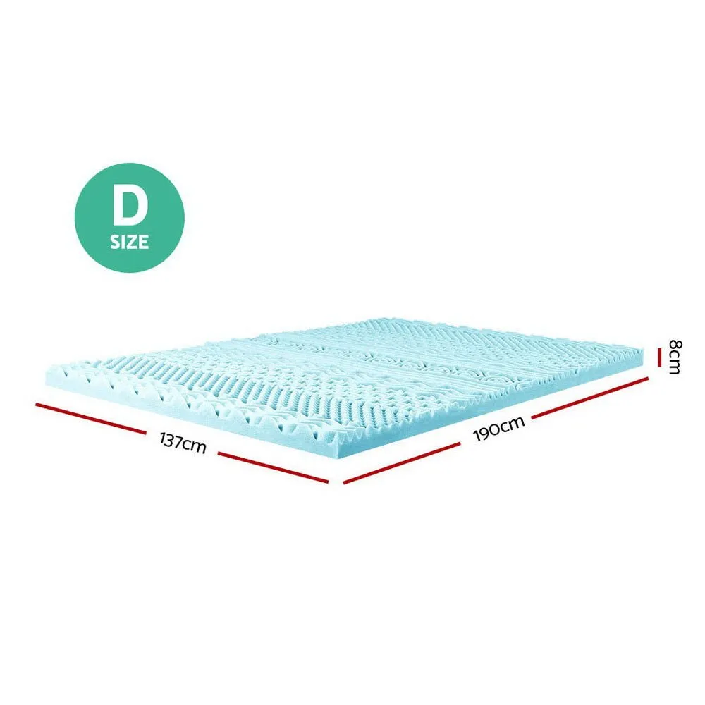 11-zone Memory Foam Mattress Topper 8cm - Double