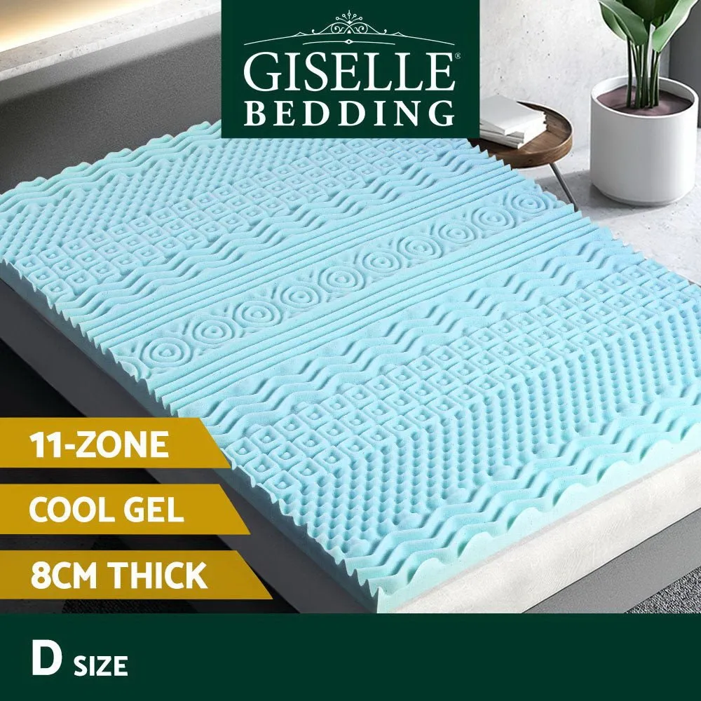 11-zone Memory Foam Mattress Topper 8cm - Double