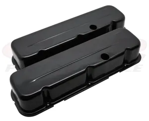 1965-95 CHEVY BIG BLOCK 396-427-454-502 TALL STEEL VALVE COVERS - BLACK