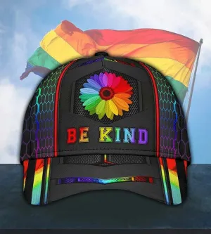 Bekind All Over Printing Baseball Cap For Gaymer, Love Is Never Wrong LGBT 3D Baseball Cap Hat