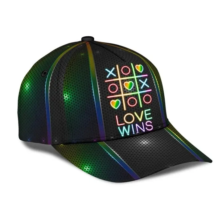 Bekind All Over Printing Baseball Cap For Gaymer, Love Is Never Wrong LGBT 3D Baseball Cap Hat