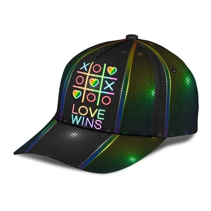 Bekind All Over Printing Baseball Cap For Gaymer, Love Is Never Wrong LGBT 3D Baseball Cap Hat