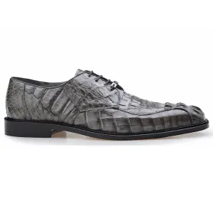 Belvedere Chapo in Gray Caiman Alligator Oxfords