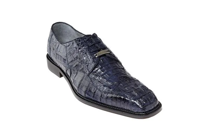 Belvedere Chapo in Navy Caiman Alligator Oxfords