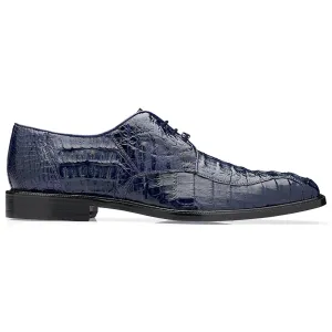 Belvedere Chapo in Navy Caiman Alligator Oxfords