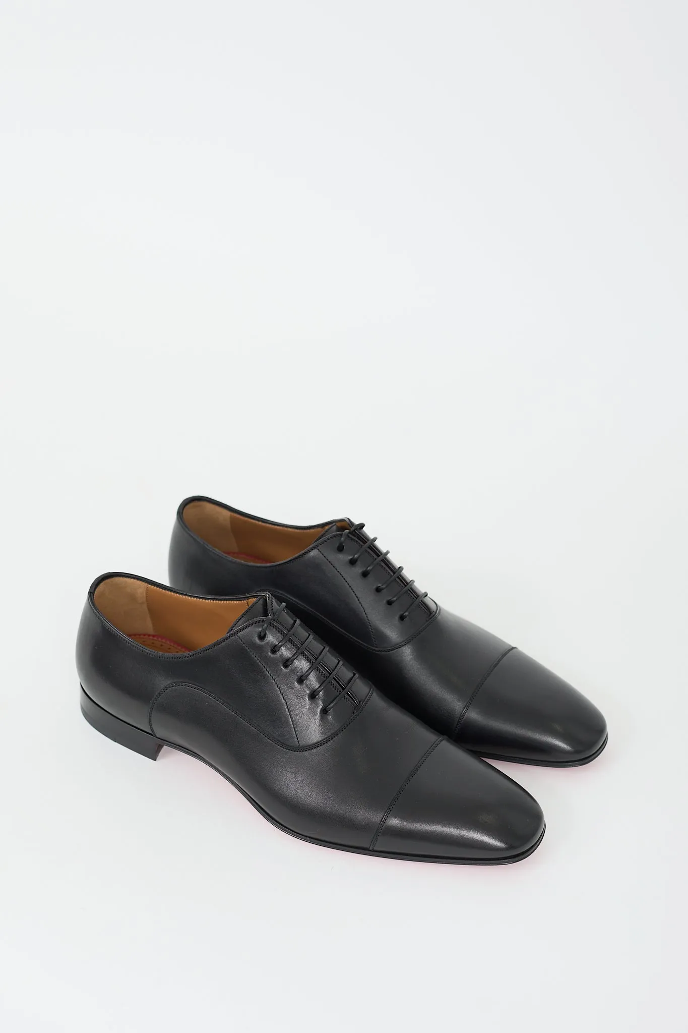 Black Leather Greggo Oxford