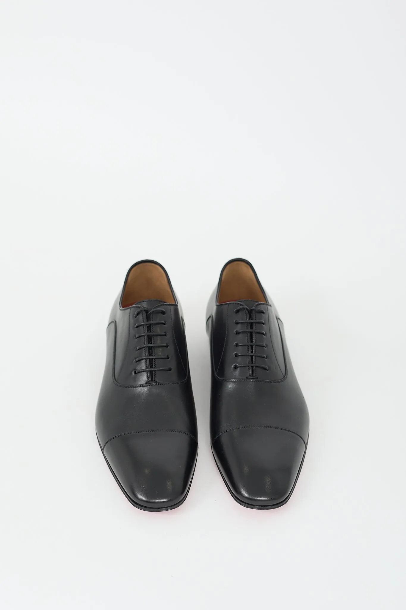 Black Leather Greggo Oxford