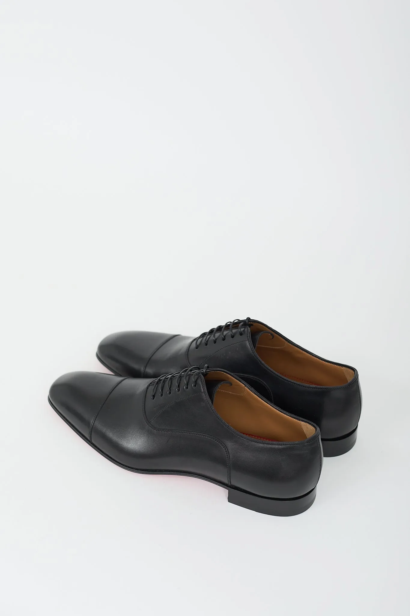 Black Leather Greggo Oxford