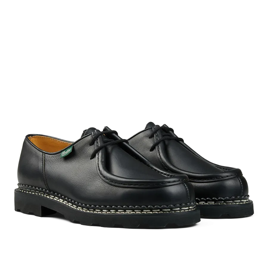 Black Lis Noir Leather Michael Derbies