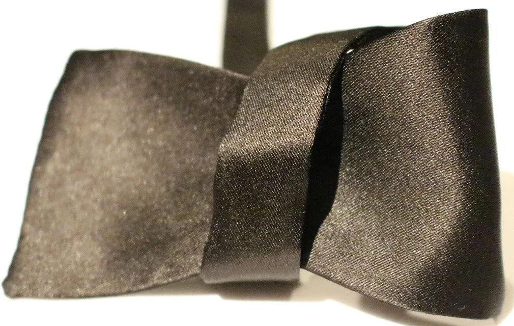 Black Satin Bow Tie