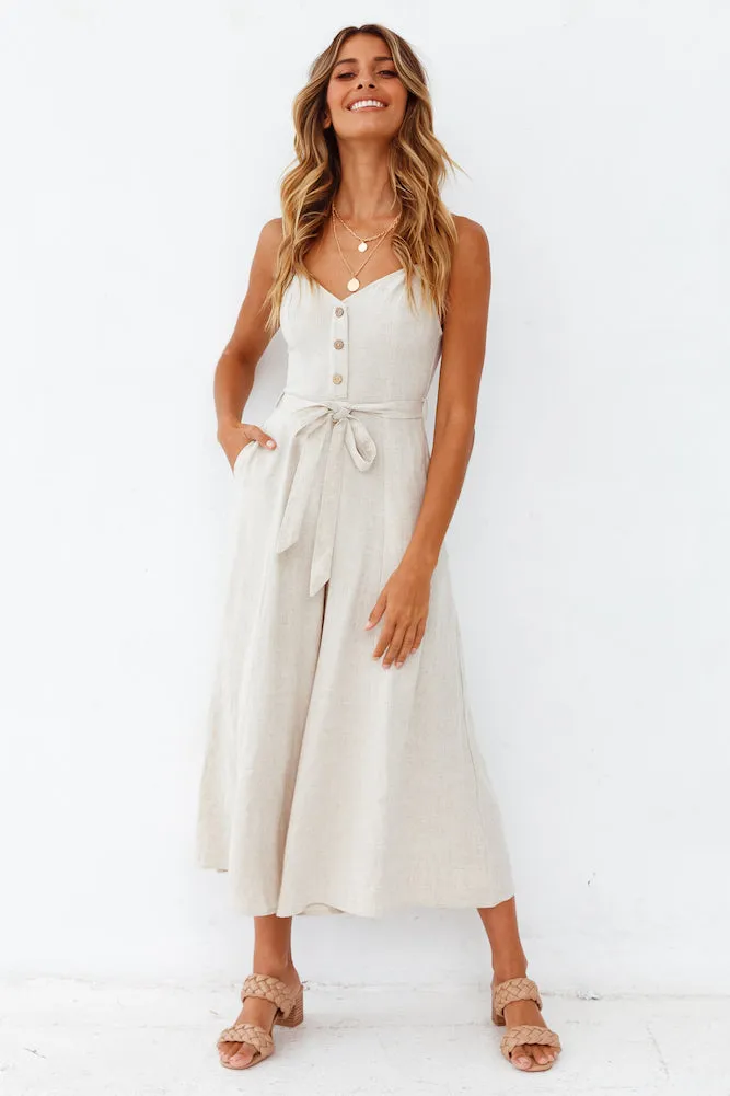 Change And Habits Jumpsuit Beige