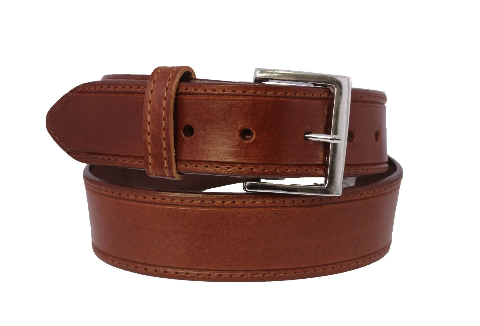 Cognac #485 Western Cowboy Belt Wide Leather - Removable Buckle