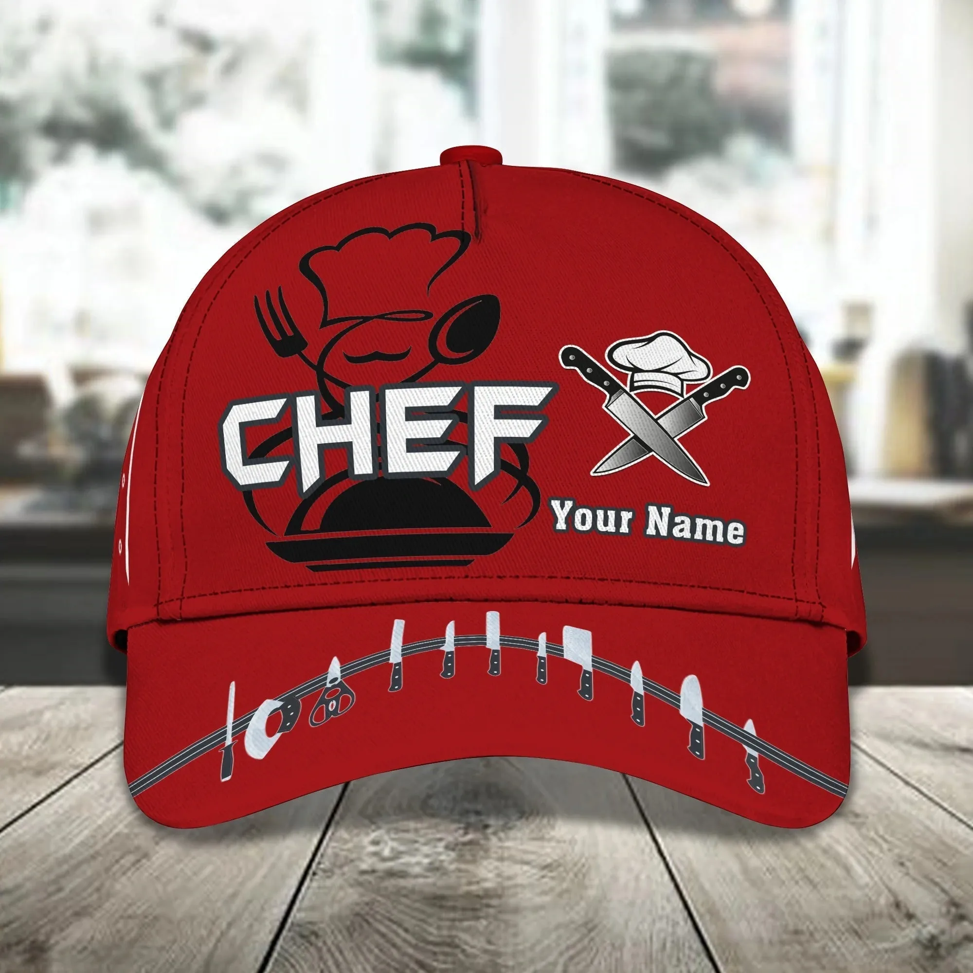 Custom 3D All Over Print Baseball Cap For Master Chef, Chef Baseball Cap, Hat, Birthday Present For Master Chef