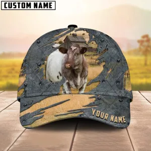 Custom 3D All Over Print Shorthorn Cap Hat Cow Classic Hat Gift For Farmer