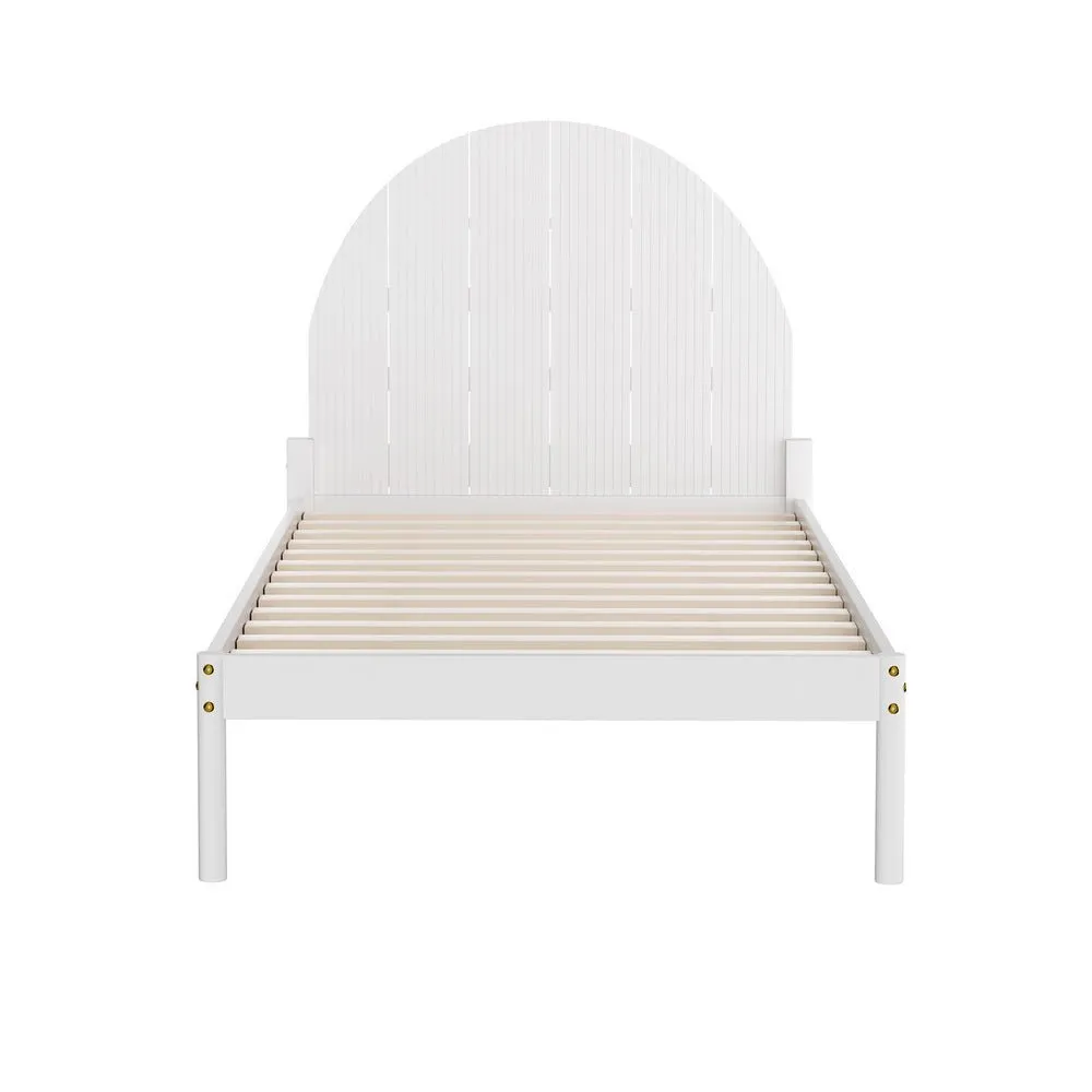 Daly Single Wooden Bed Frame White