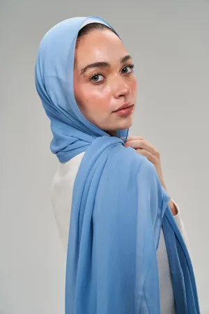 Dark Baby Blue Chiffon Dubeta