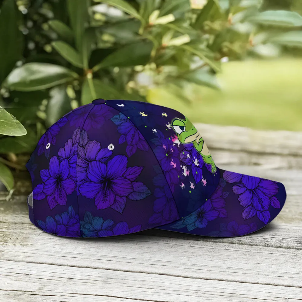 Frogs Floral Pattern Purple Baseball Cap Coolspod