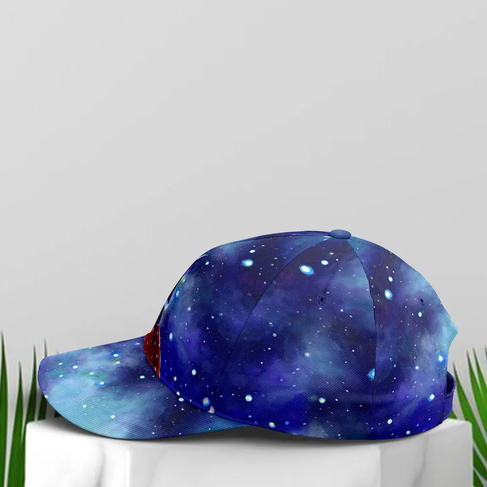 Galaxy Theme Watercolor Gnome Art Baseball Cap Coolspod