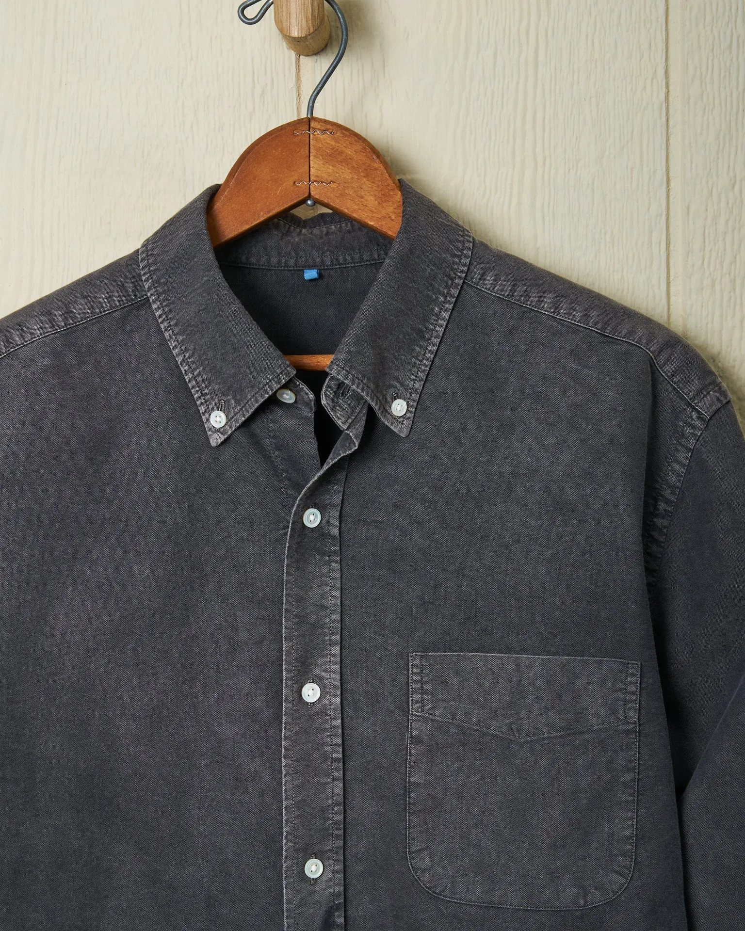 Garment Dyed Oxford Shirt in Graphite