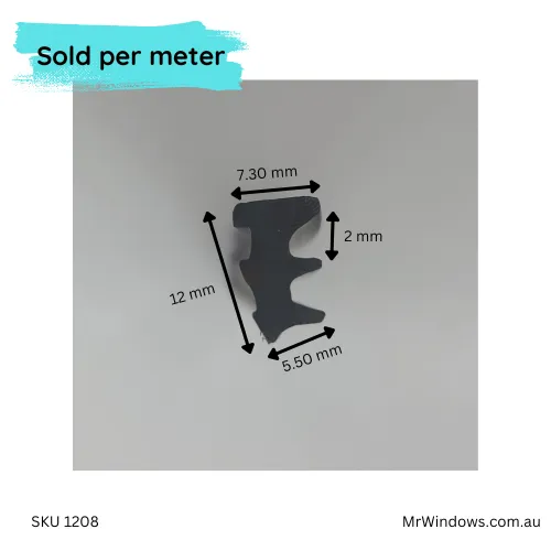 Glazing vinyl - WEDGE 6mm - Sold per meter