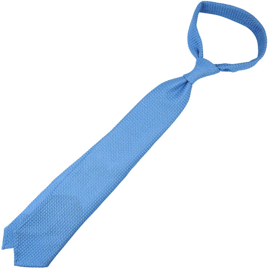 Grenadine / Garza Grossa Tie - Powder Blue - Hand-Rolled