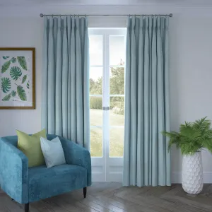 Harmony Linen Blend Duck Egg Textured Curtains