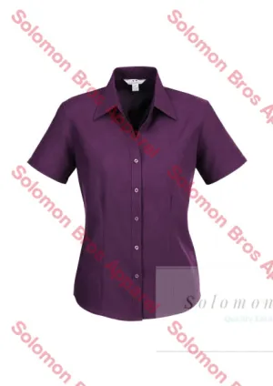 Haven Ladies Short Sleeve Blouse Grape