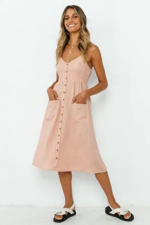 Heart Of Gold Midi Dress Blush