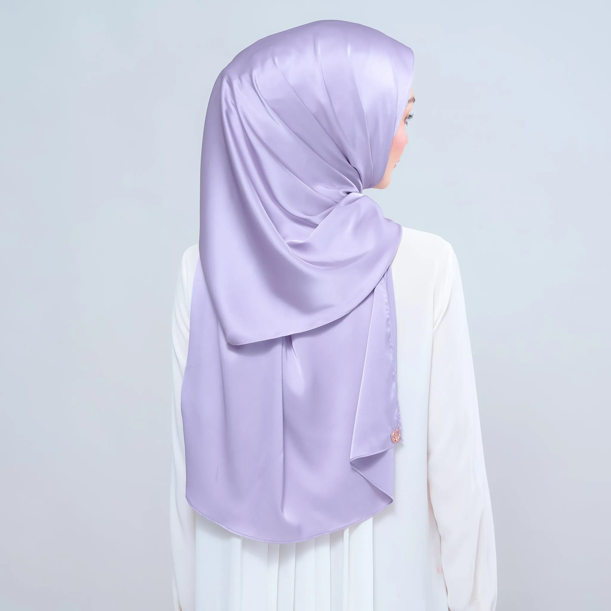 Instant Tag n' Go Shawl  | Satin Silk in Lavender Blush