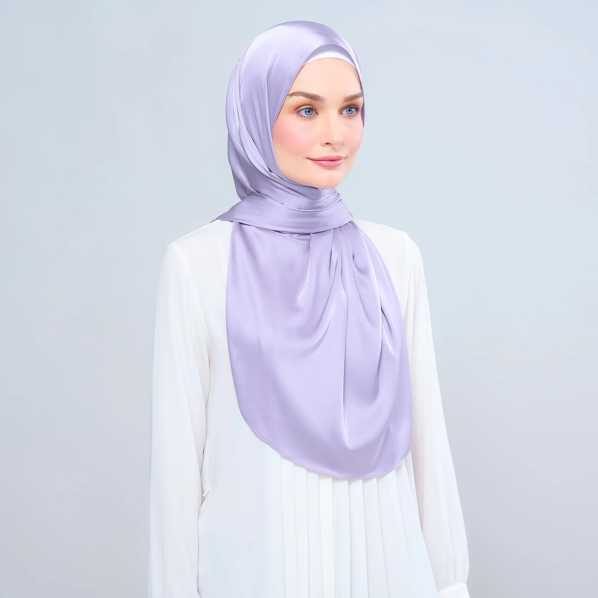 Instant Tag n' Go Shawl  | Satin Silk in Lavender Blush