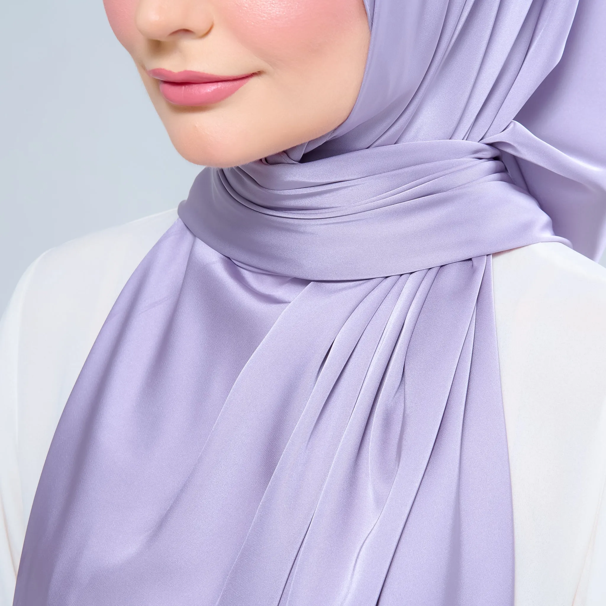 Instant Tag n' Go Shawl  | Satin Silk in Lavender Blush