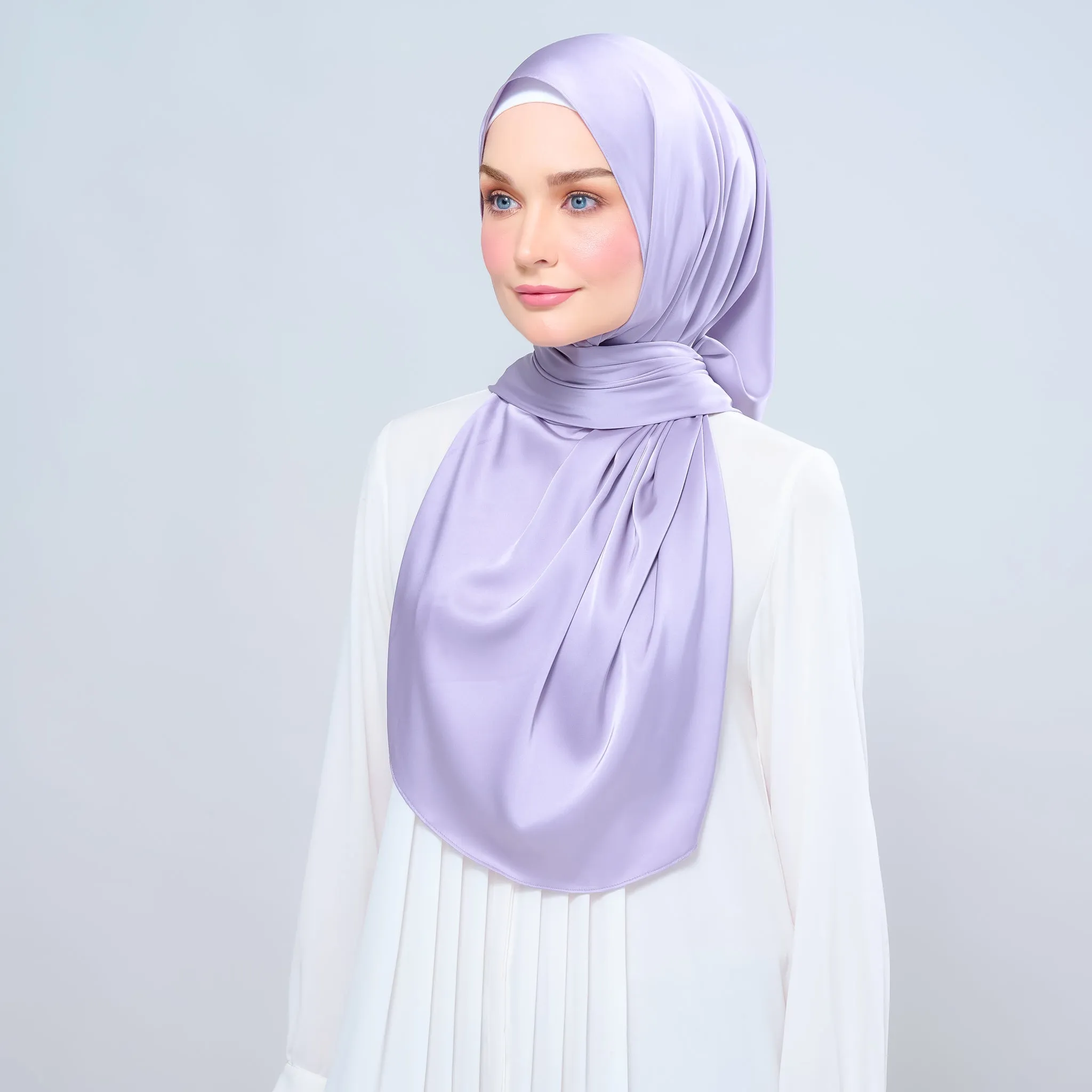 Instant Tag n' Go Shawl  | Satin Silk in Lavender Blush