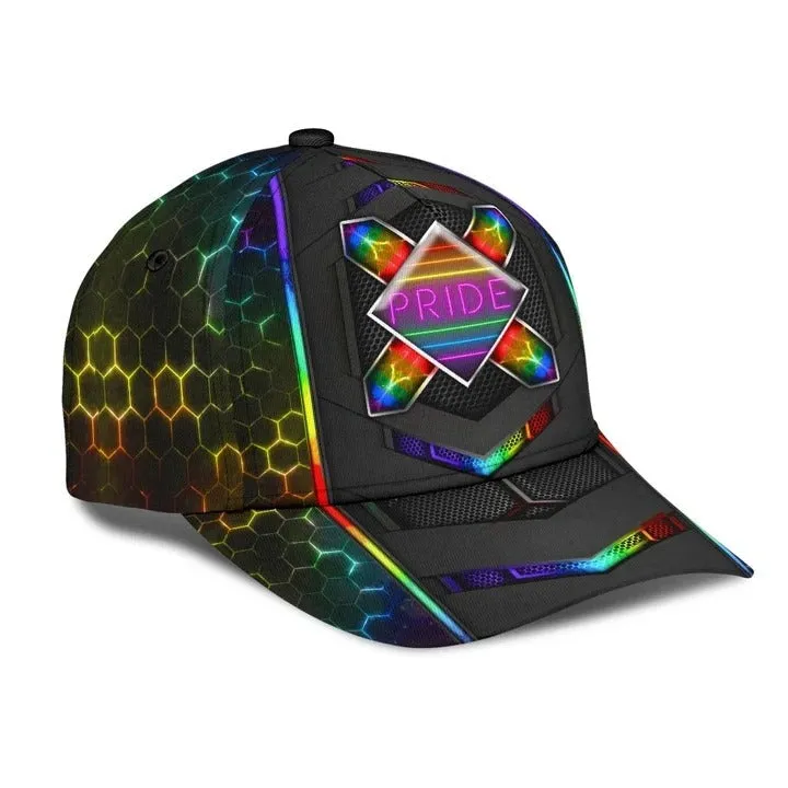 Lgbt Cap, Lgbt Pride Crack All Over Printing 3D Baseball Cap Hat