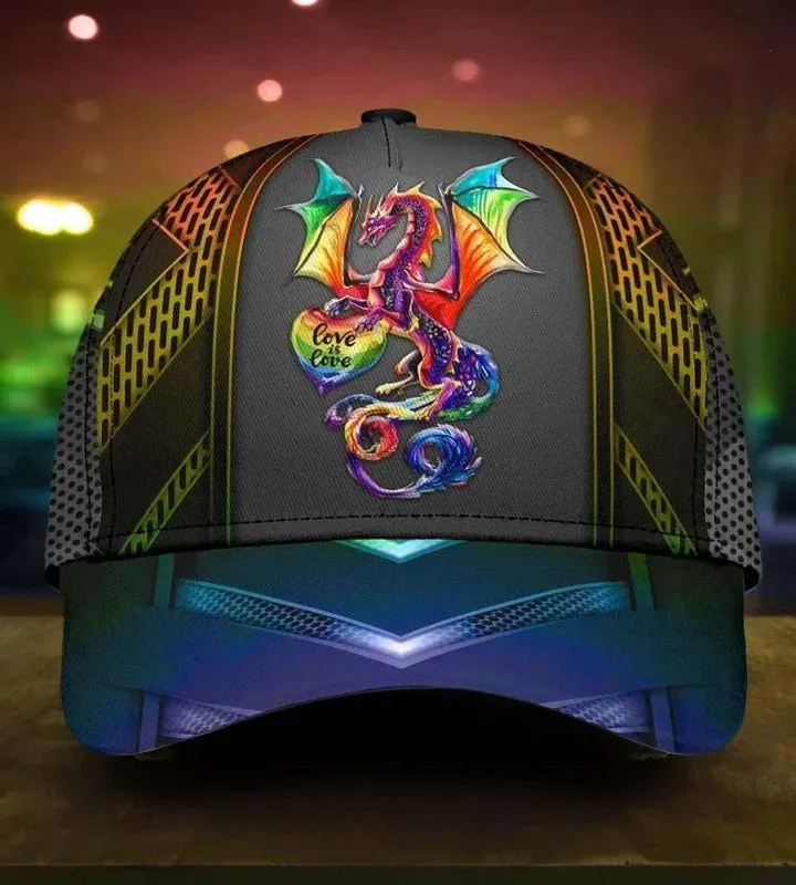 Lgbt Cap, Lgbt Pride Crack All Over Printing 3D Baseball Cap Hat