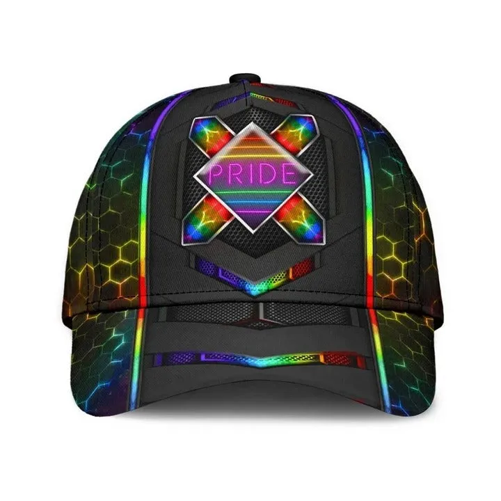 Lgbt Cap, Lgbt Pride Crack All Over Printing 3D Baseball Cap Hat