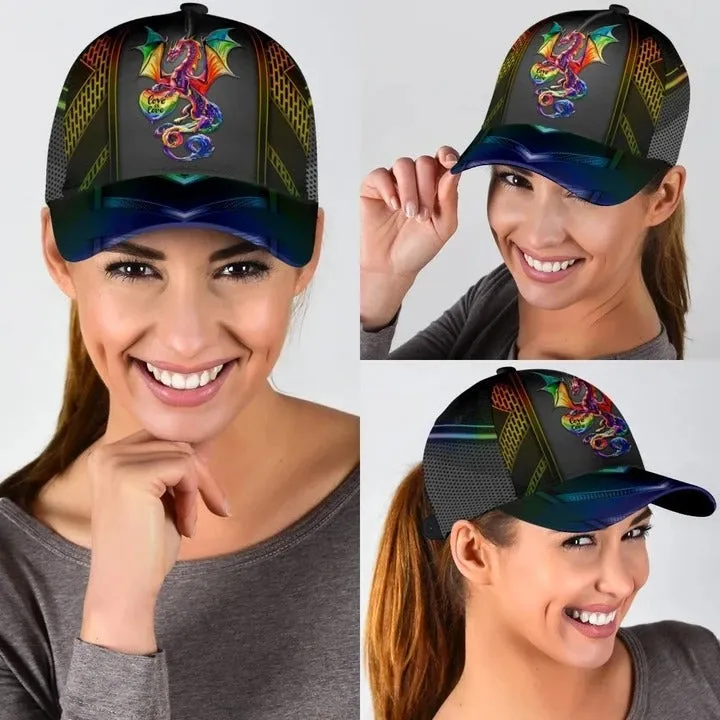 Lgbt Cap, Lgbt Pride Crack All Over Printing 3D Baseball Cap Hat