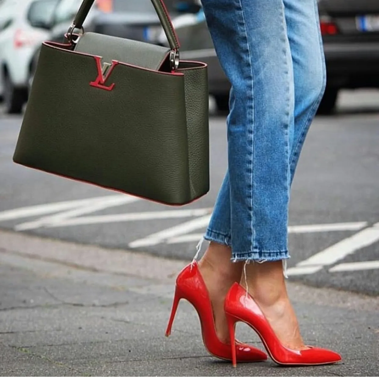 LIZZY Red Patent Leather Pumps