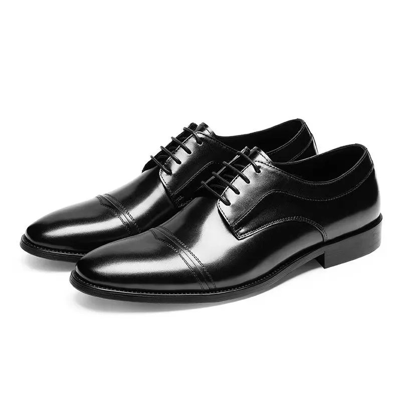 LuxeLeather Chic Derbies Dress Shoes