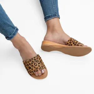 NADIA LEOPARD WEDGE HEEL SANDAL