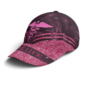 Nurse Life Pink Glitter Baseball Cap Coolspod