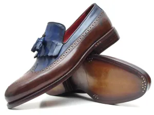 Paul Parkman Dark Brown & Navy KilTie Tassel Loafer