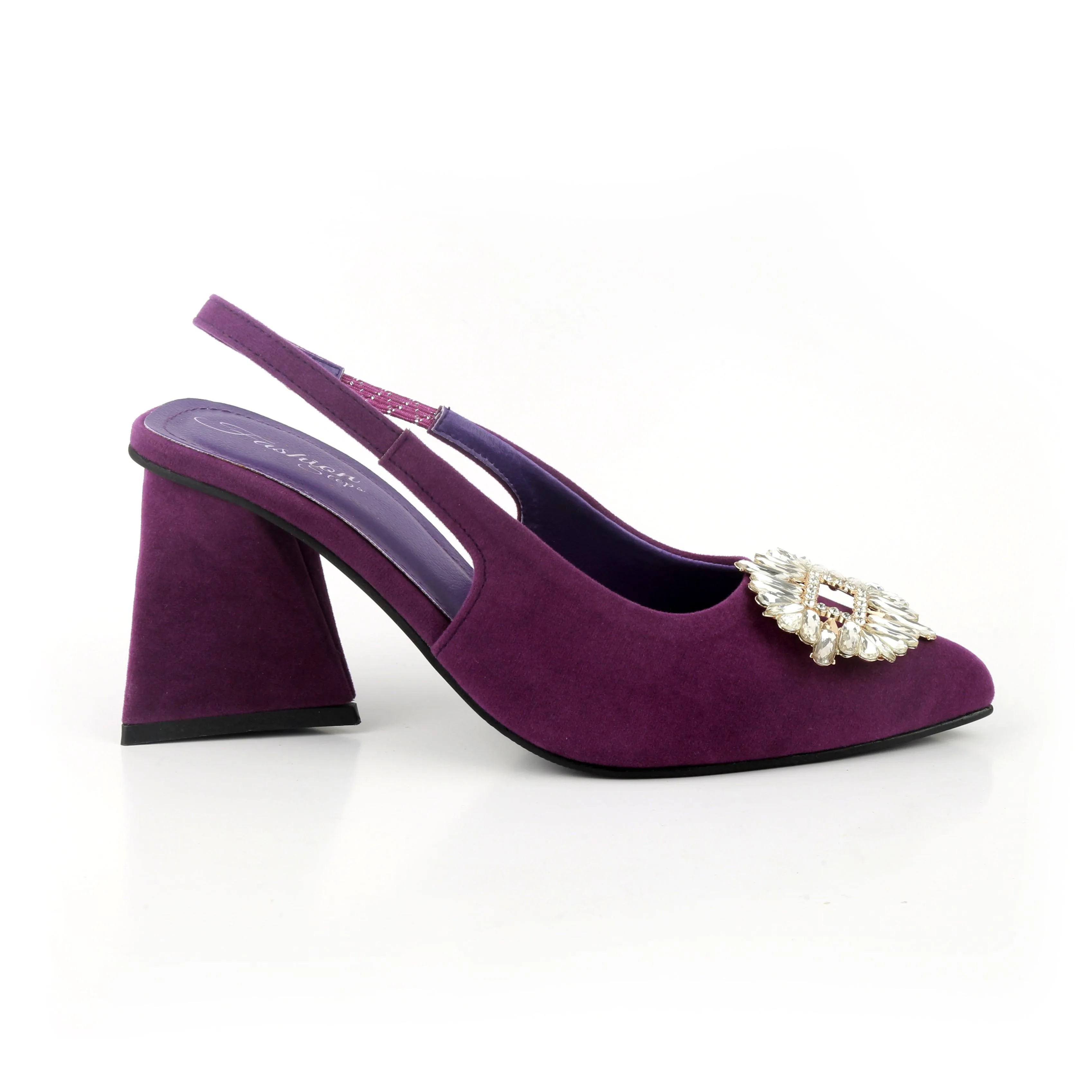 Triangle Zara Heels - (Purple)