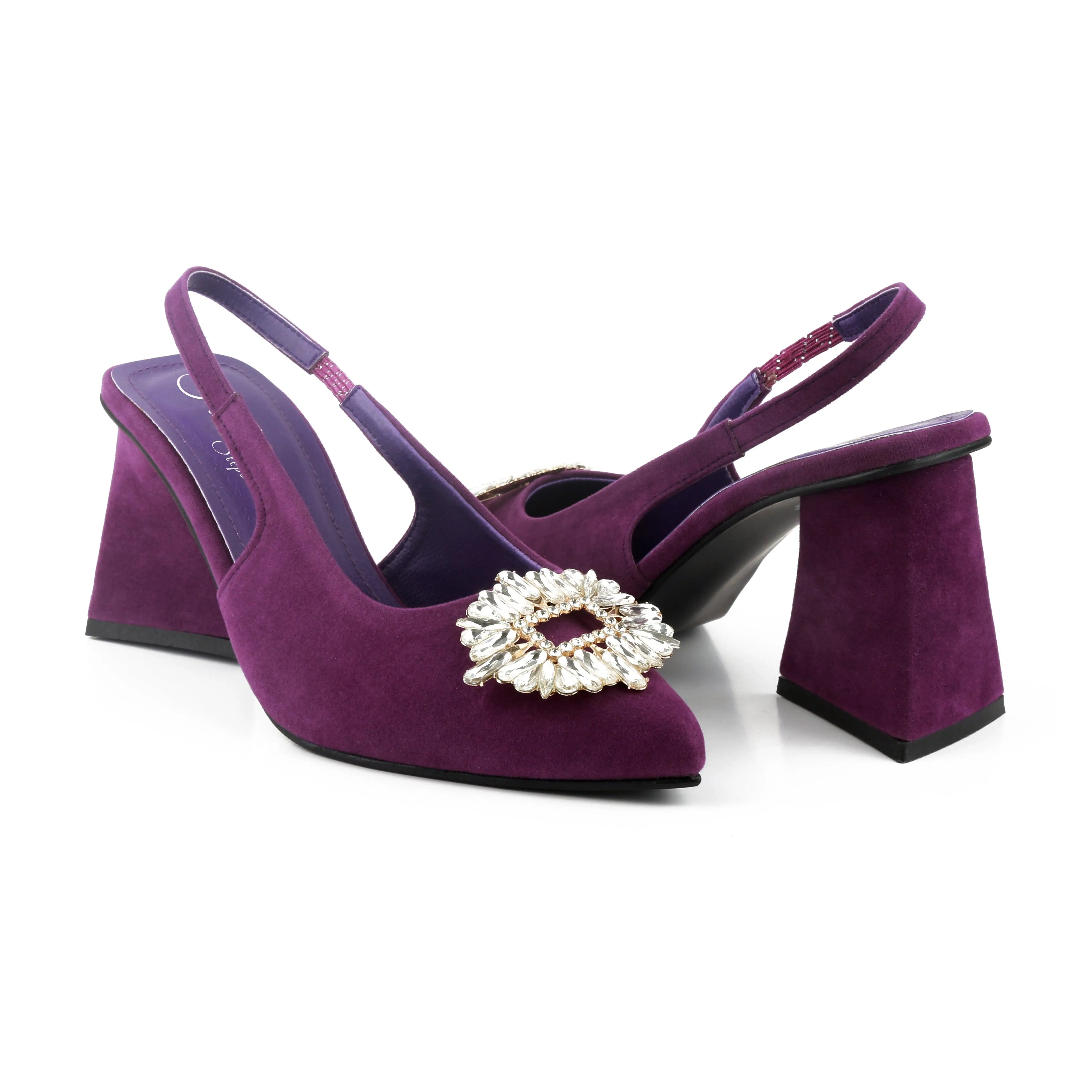 Triangle Zara Heels - (Purple)