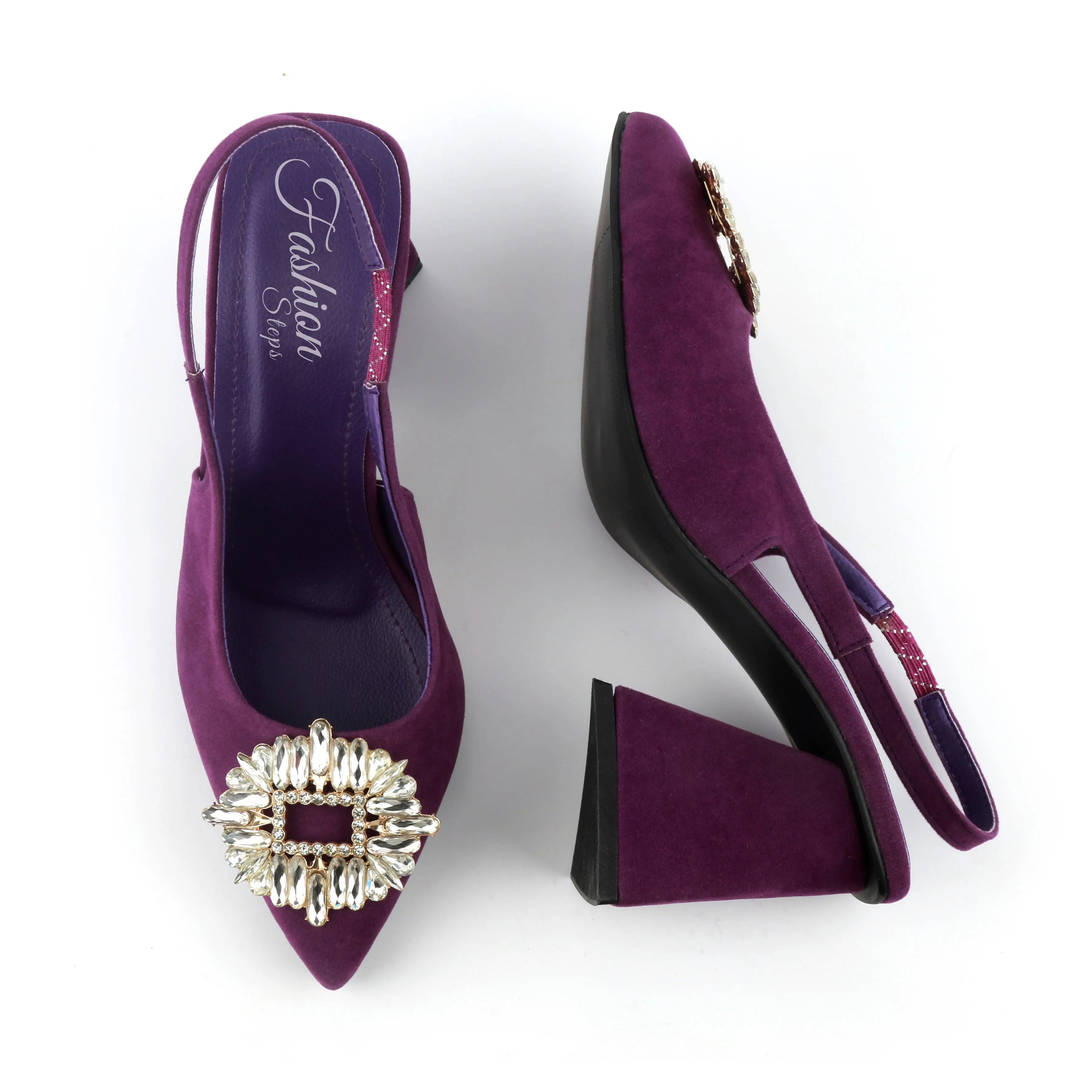 Triangle Zara Heels - (Purple)