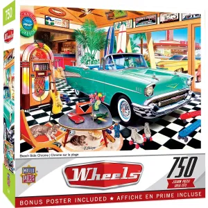 Wheels - Beach Side Chrome 750 Piece Jigsaw Puzzle