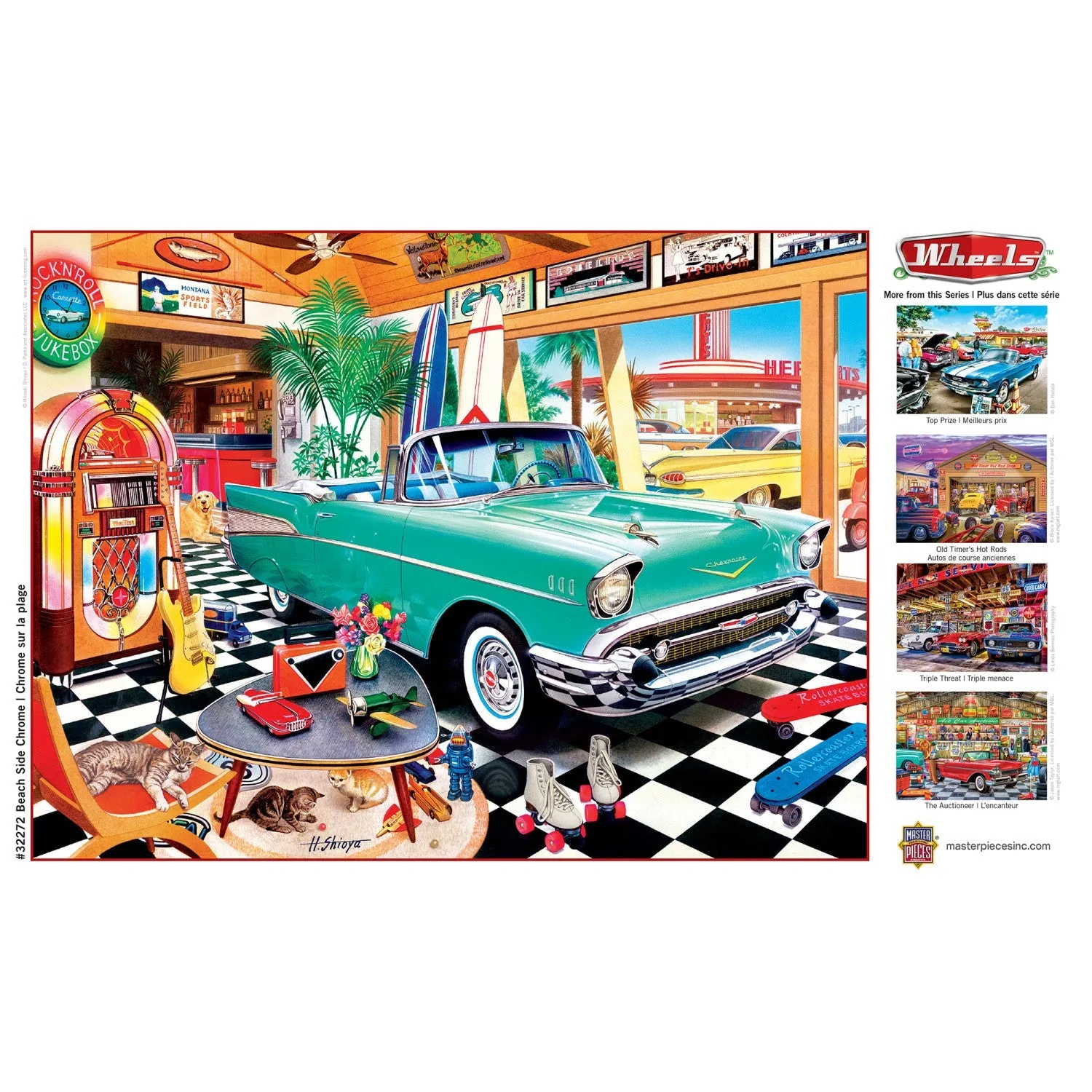 Wheels - Beach Side Chrome 750 Piece Jigsaw Puzzle