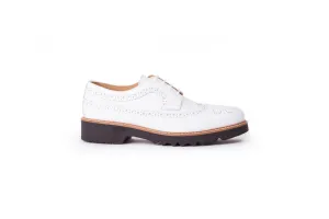 Women's White & Tan Brogue Wingtip EX-341 (2017)